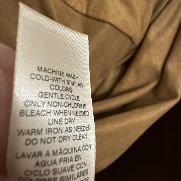 Chicos Faux Suede Blouse 1 Medium Womens Button Up Top Western Office Boho - Picture 7 of 7